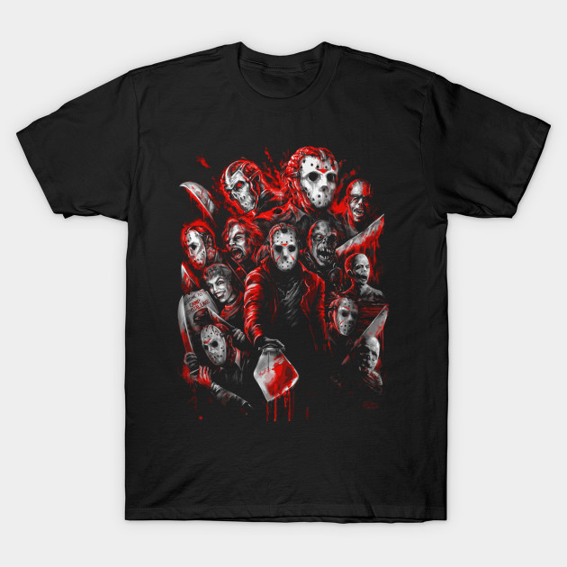 12 Jasons (Many faces of) T-Shirt-TOZ